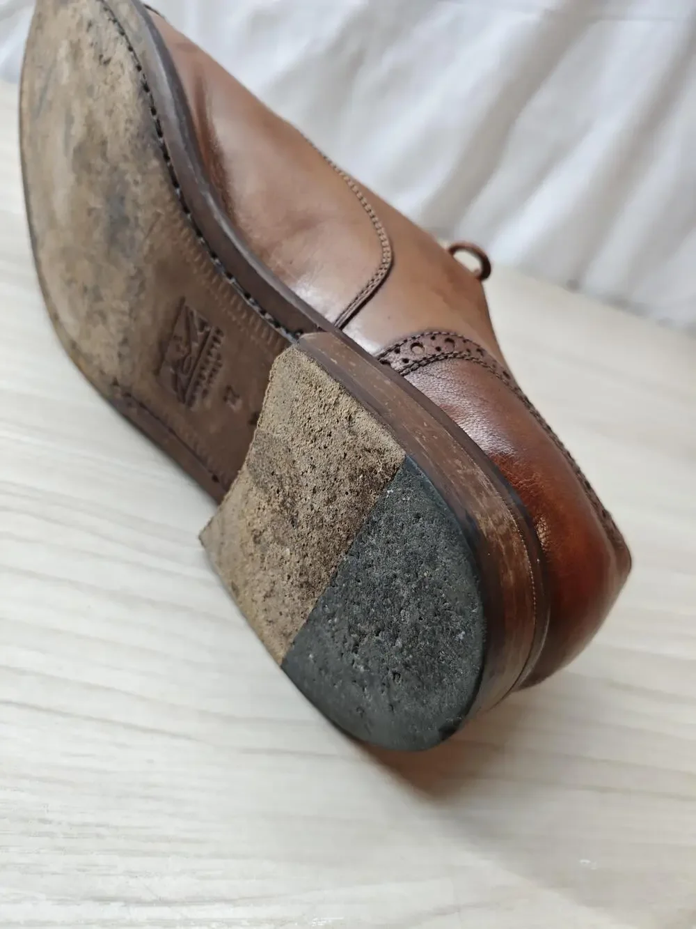 Johnston & Murphy Shoes Mens Size 12M Cap Toe Oxford Dress Handcrafted Made Ital